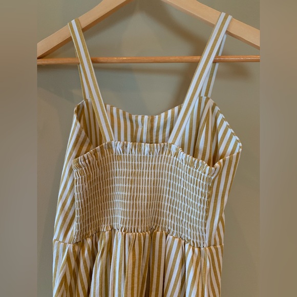 Miki Olive-Yellow Striped Sundress - Picture 4 of 7